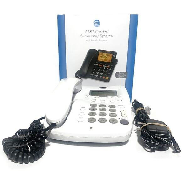 AT&T CD4930 Corded Desk Phone w Digital Answering System & Caller ID Landline - Picture 4 of 9